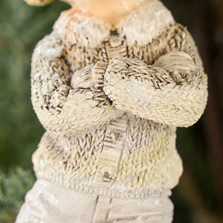 Набор из двух ёлочных игрушек Дети на коньках Set Of 2 Skating Snowkids Cream 10,5 cm