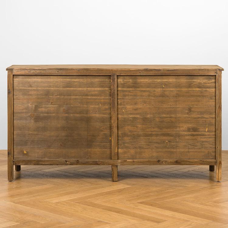 Четырёхдверный низкий сервант Лаваль Laval 4 Doors Glass Sideboard