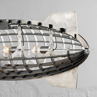 Люстра Zeppelin Pendant сталь Matte Gray