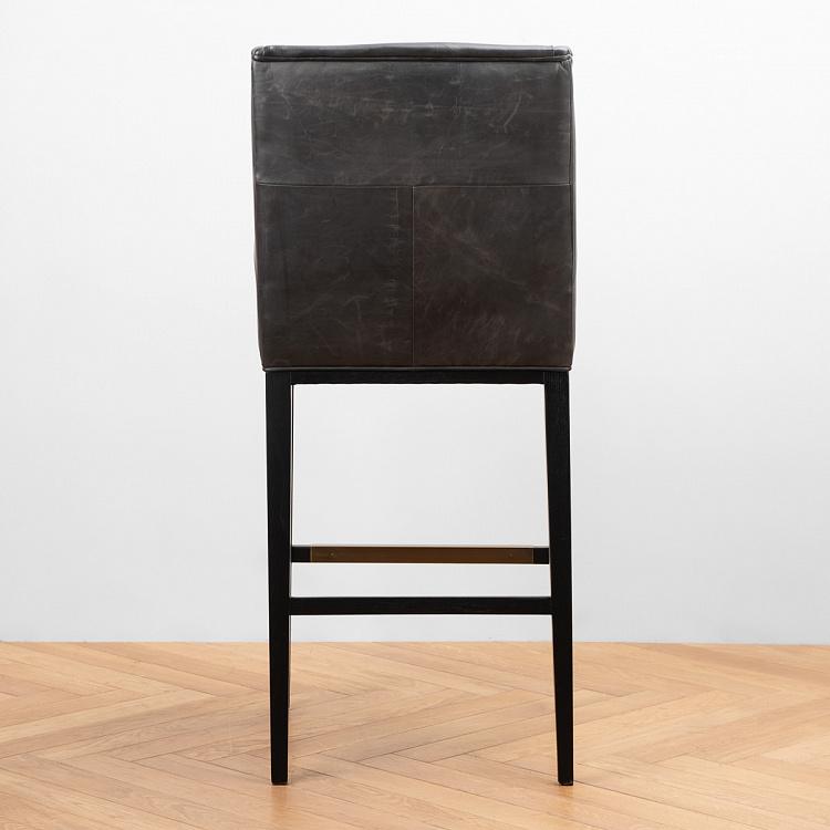 Барный стул с подлокотниками Маргарита, чёрные ножки Margarita Barstool With Arms, Oak Black