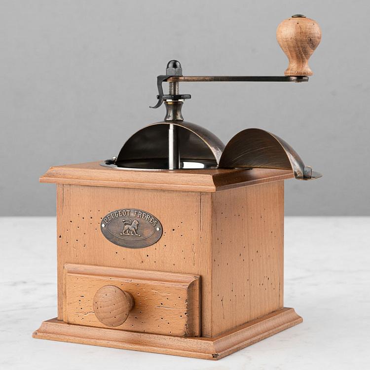 Мельница для кофе Антик, состаренное дерево Antique Coffee Mill Aged Wood