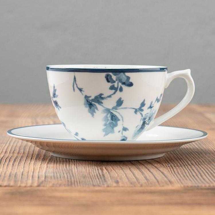 Кофейная пара Китайская роза China Rose Cappuccino Cup And Saucer