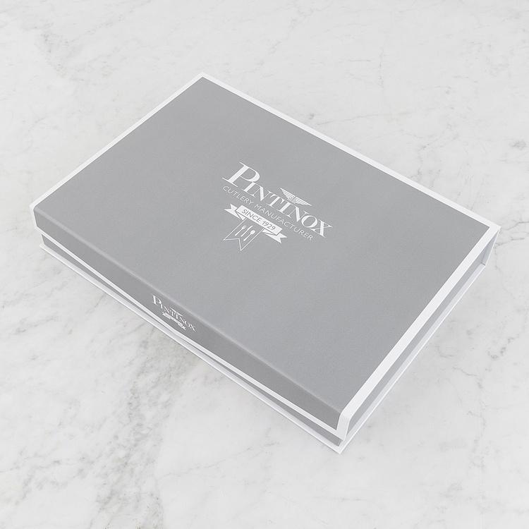 Набор из 24 столовых приборов на 6 персон по 4 предмета Сеттеченто Set Of 24 Cutlery Pieces Settecento Stone Washed