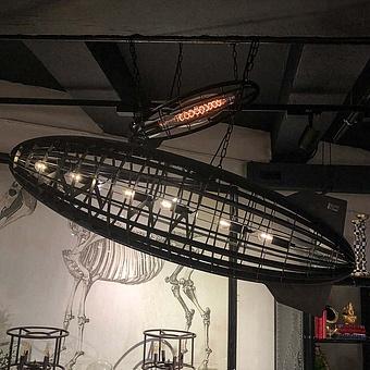 Люстра Zeppelin Pendant сталь Matte Gray