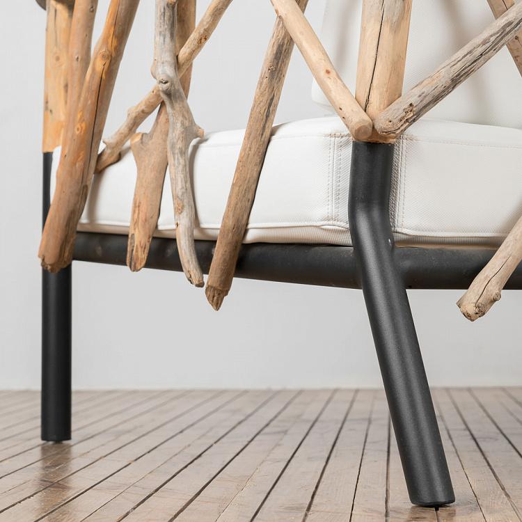 Двухместный диван Аутлайн c подушками F243G Outline Driftwood 2 Seater Wing Chair With Cushions