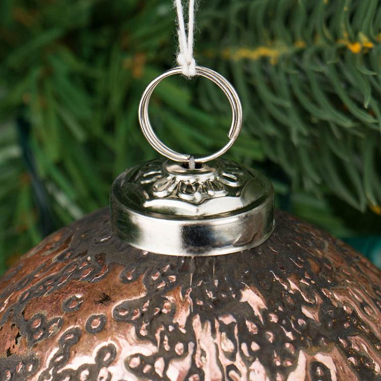 Ёлочный шар Фантом медный, M Glass Ball Phantom Copper 10 cm