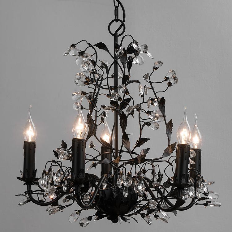Чёрная люстра Рамбуйе, S Rambouillet Chandelier Black Small