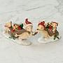 Набор из 2-х новогодних фигурок Set Of 2 Xmas Mice With Gift Bag Brown Red White 12 cm