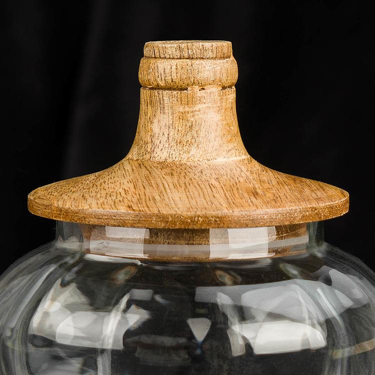 Конфетница с деревянной крышкой Малкольм Malcolm Airtight Jar