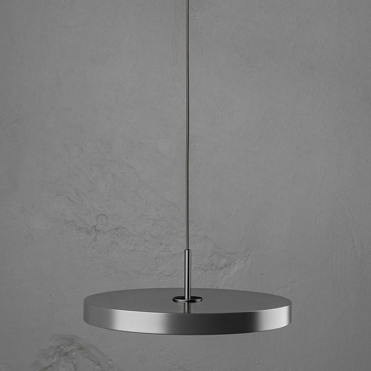 Тёмно-серый подвесной светодиодный светильник Астерия с чёрным фиксатором Asteria Hanging Lamp Medium, Black Retainer