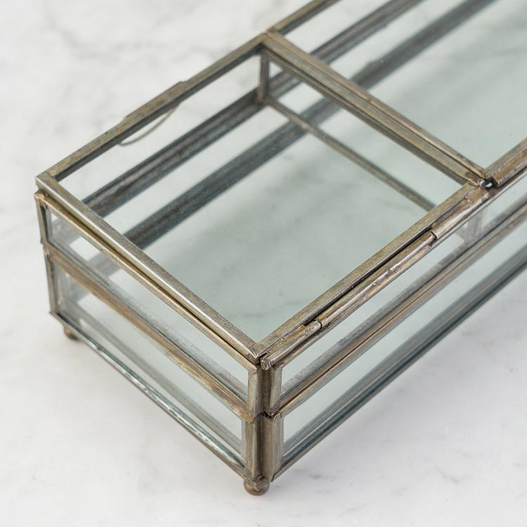 Шкатулка для украшений с тремя отделениями и двумя полками Jewelry Box 2 Shelves And 3 Compartments