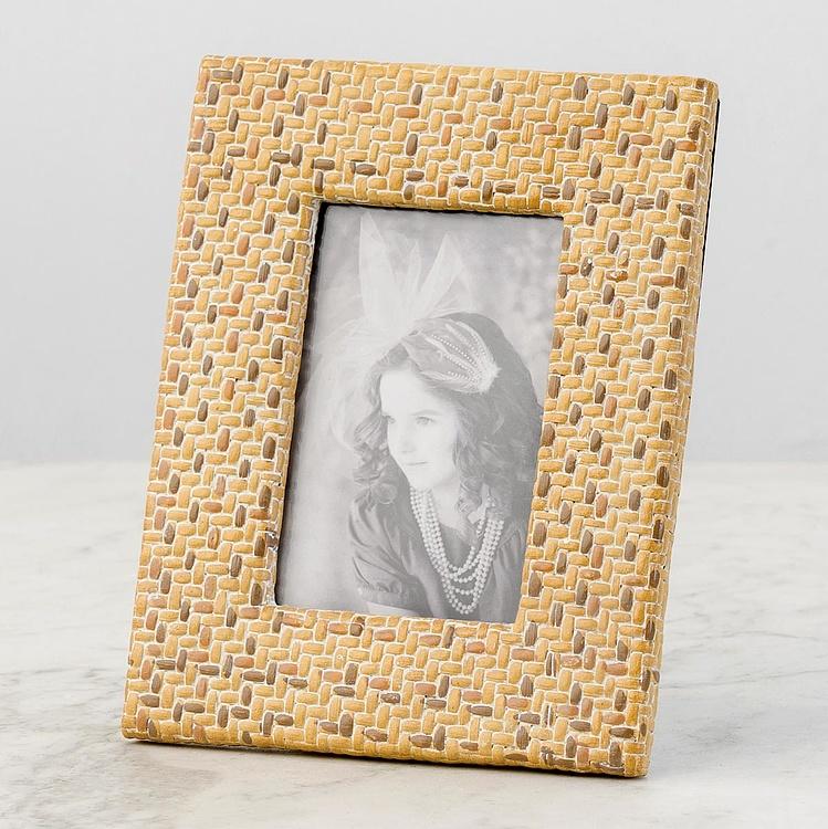 Прямоугольная рамка для фото с кирпичным узором Yellow Brick Rectangular Photo Frame