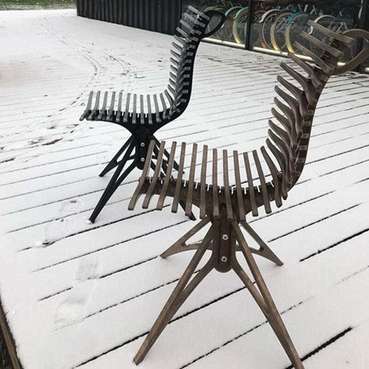 Тёмный стул Скелетон Skeleton Chair Dark Oil