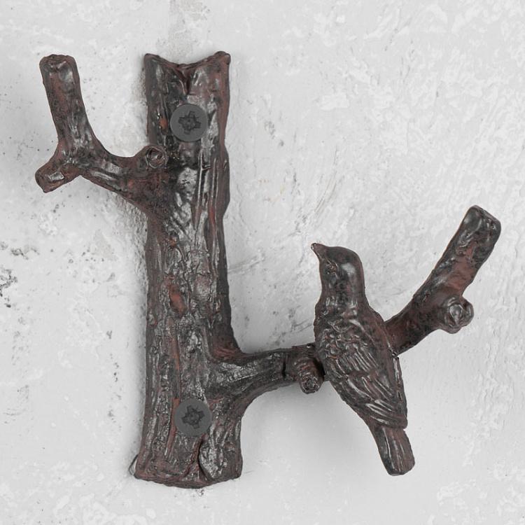 Двухрожковый крючок Птичка на дереве Hook With Bird On A Tree
