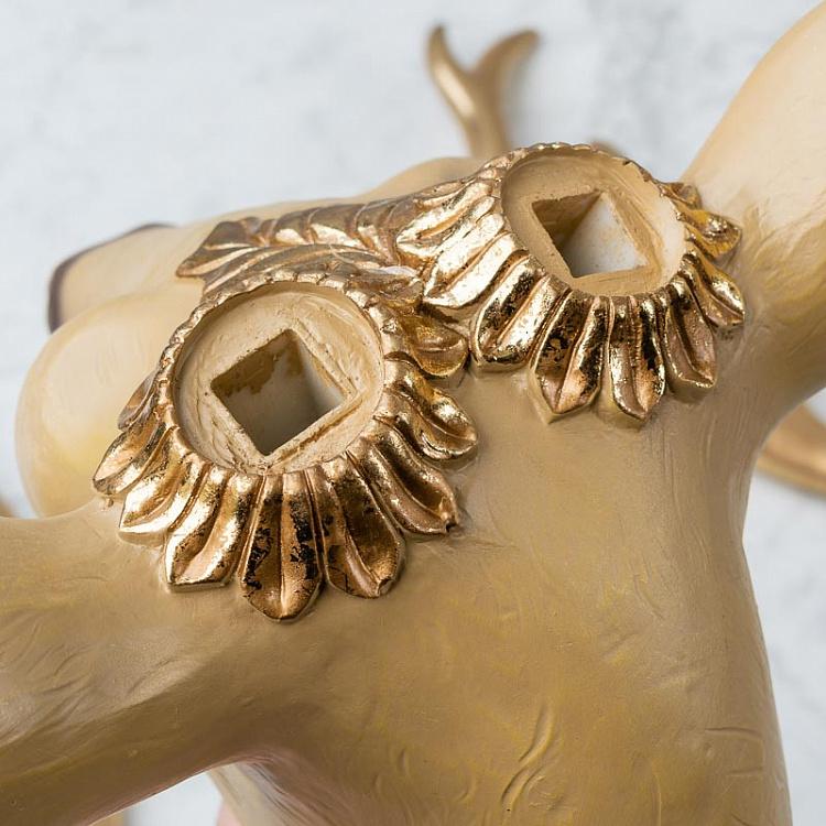 Новогоднее настенное украшение Голова Оленя Ornamental Deer Head Wall Display Brown/Burgundy 83 cm