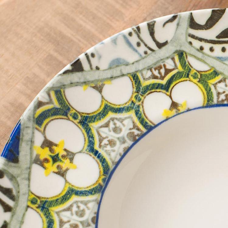 Набор из трёх тарелок для пасты Средиземноморская майолика Set Of 3 Seaside Maiolica Pasta Plates