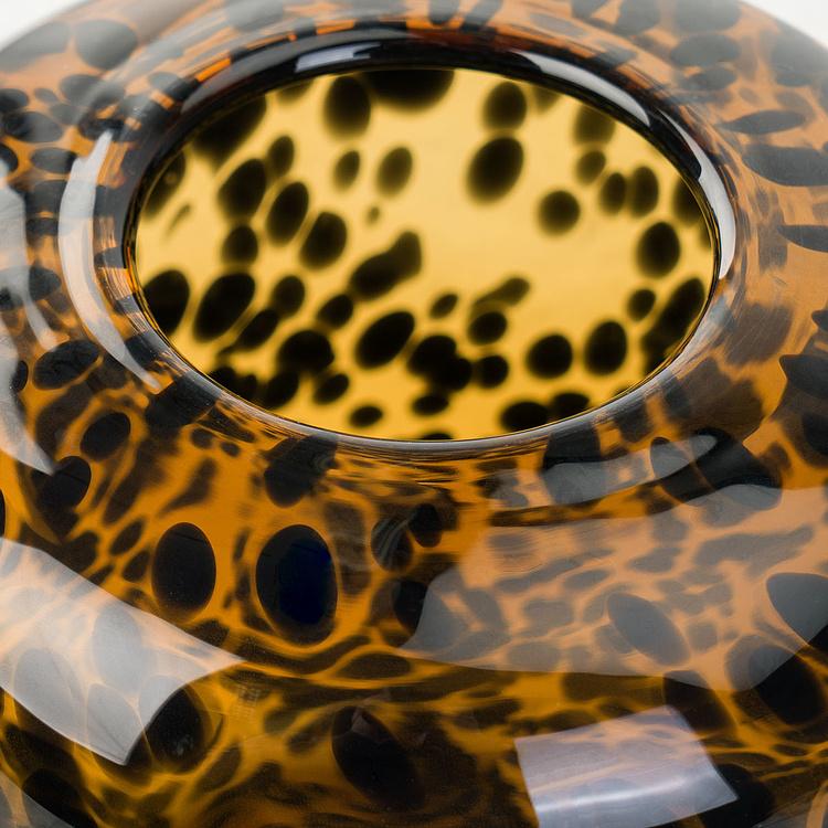 Стеклянная ваза с леопардовым узором Leopard Motif Glass Vase
