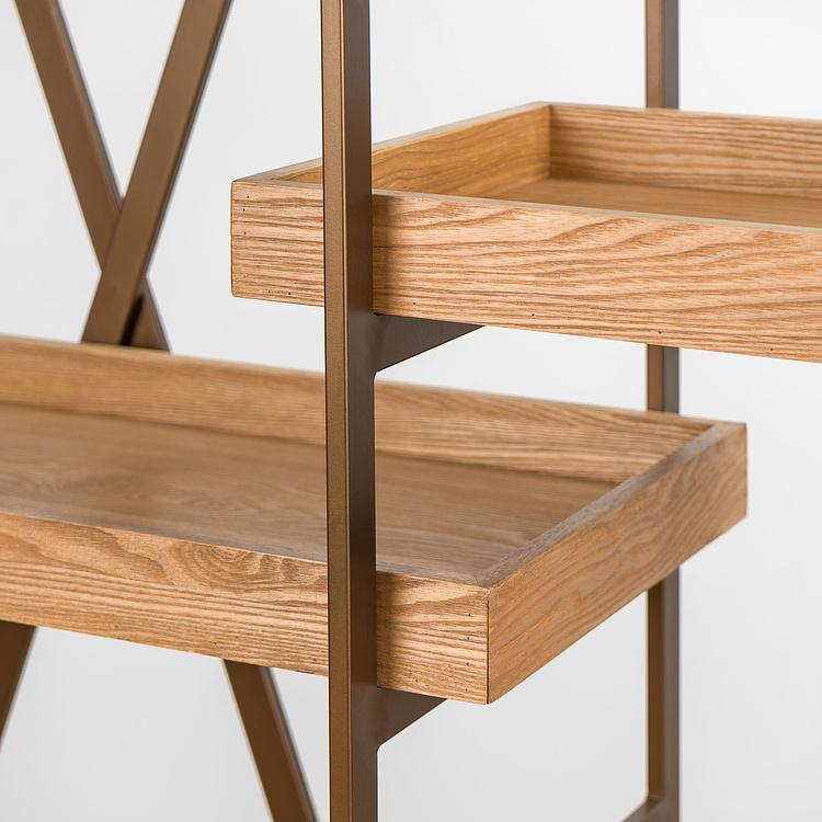 Стеллаж Марина, светлое дерево Marina Etagere, Light Grey Wood RM