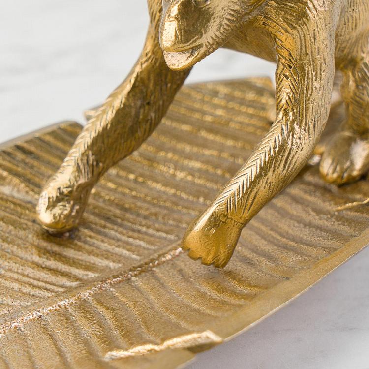 Подставка для мелочей и украшений Шимпанзе на листке Leaf With Chimpanzee Trinket Tray