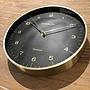 Настенные часы Gold Metal Cased Wall Clock With Black Dial discount1