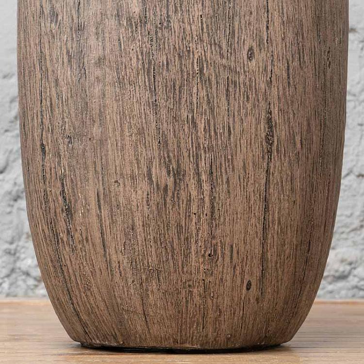 Высокое кашпо Эффектори светлый дуб, S Effectory Wood Tall Pot Oak Small