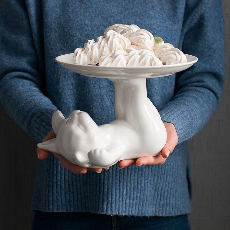 Сервировочная подставка-тортовница Котик, M Decorative Plate Cat Medium