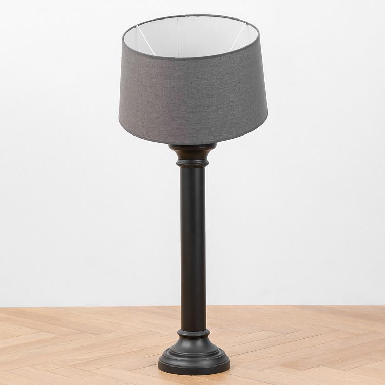 Чёрная напольная лампа с абажуром Цилиндр Cylinder Black Floor Lamp With Shade