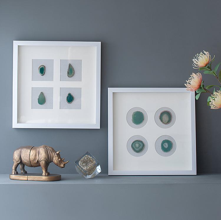 Набор из двух держателей для книг Носорог на овальной подставке Bookend Rhino On Oval Stand