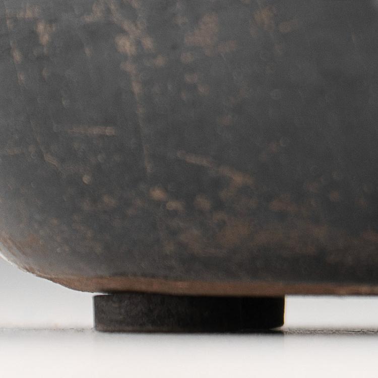 Керамическая тёмно-серая мини-ваза Ceramic Vase Grey And Black Mini