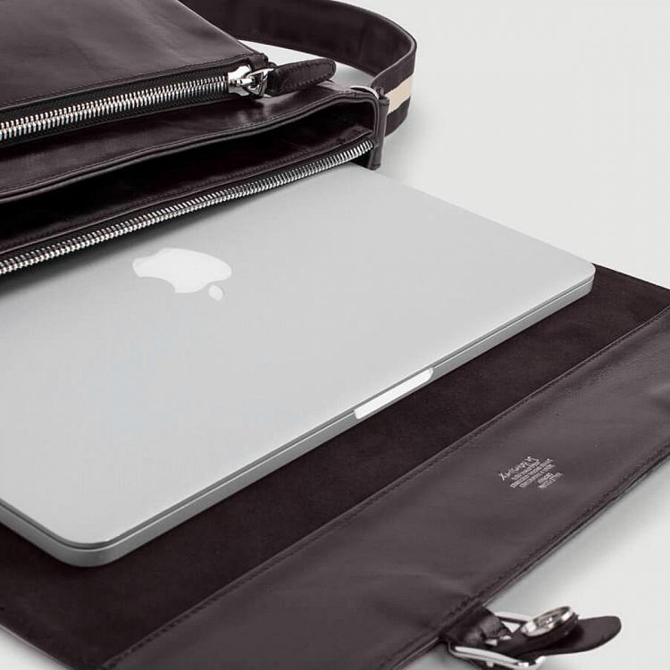 Кожаная мужская сумка-портфель Мессенджер Satchel Messenger Bag