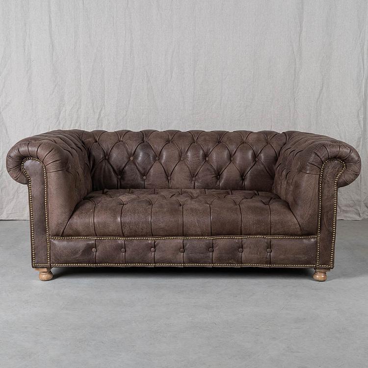 Двухместный кожаный диван Вестминстер Классика Westminster Button 2 Seater Leather