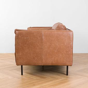 Трёхместный диван Rome 3 Seater натуральная кожа Chestnut Tan