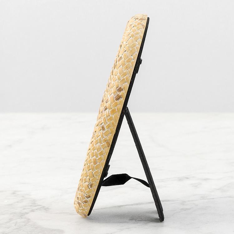 Овальная рамка для фото с кирпичным узором Yellow Brick Round Photo Frame