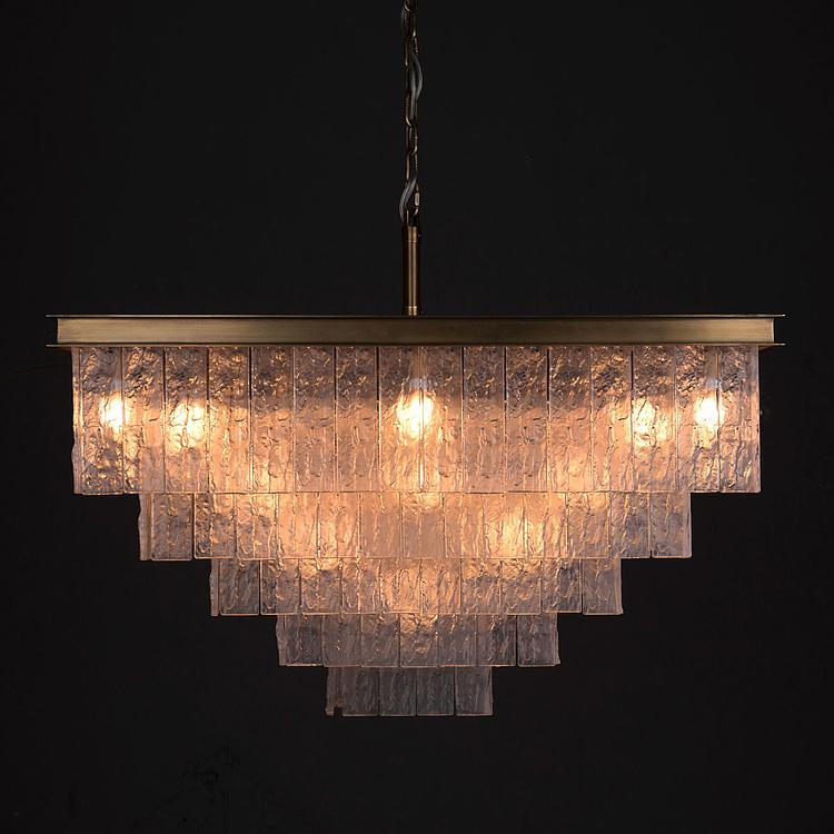 Квадратная люстра Барк с пятью кольцами Bark Square Pendant 5 Rings