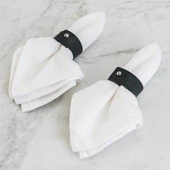 Set Of 2 Napkin Rings Noire