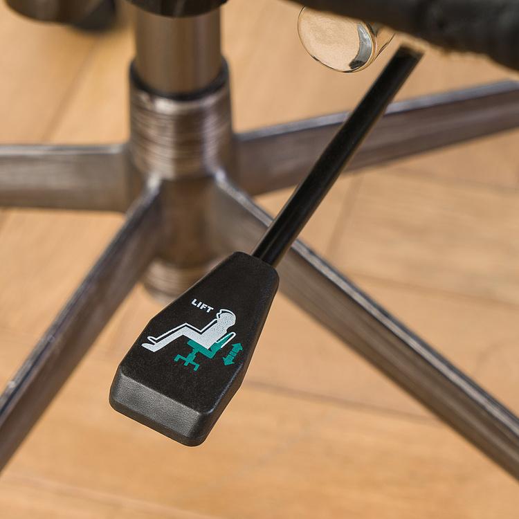 Рабочее кресло Милан, чёрные подлокотники Ufficio Milano Armchair, Black Wood D