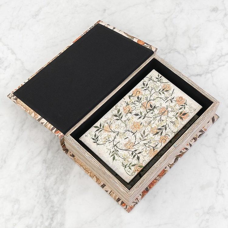 Набор из двух шкатулок Попугаи и цветы Set Of 2 Book Boxes Parrots And Flowers