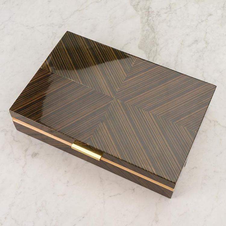 Подарочная коробка из дерева дисконт2 Giftbox Herringbone discount2