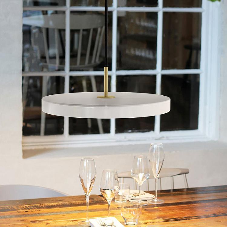 Жемчужный светодиодный подвесной светильник Астерия с укороченным проводом Asteria Hanging Lamp Pearl White Short Cord