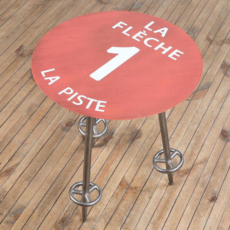 Красный журнальный стол Ля Флеш 1 Metal Table Red Run La Fleche 1