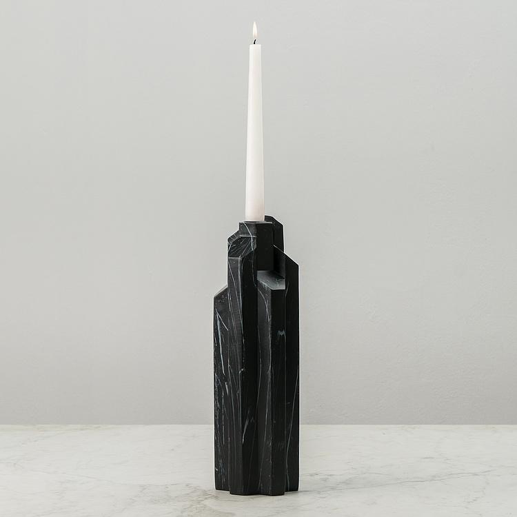 Подсвечник Геометрические блоки Geometric Blocks Tall Candle Holder Silver