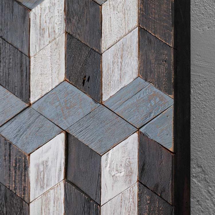 Декоративная панель из яванской древесины Wall Art Recycled Old Javanese Wood