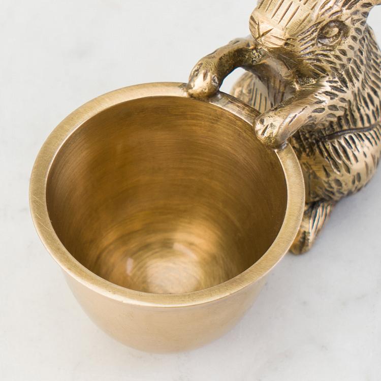 Латунная подставка для яйца Кролик Brass Rabbit With Eggcup