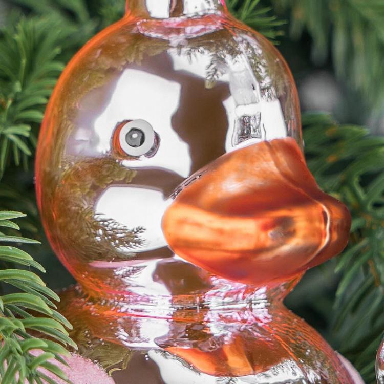 Набор из двух ёлочных игрушек Уточки розовая и голубая Set Of 2 Ducks Pink And Blue 11 cm