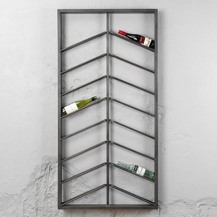 Подставка для бутылок настенная Wall Iron Bottles Holder