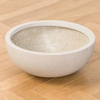 Effectory Beton Low Bowl White Sand Small