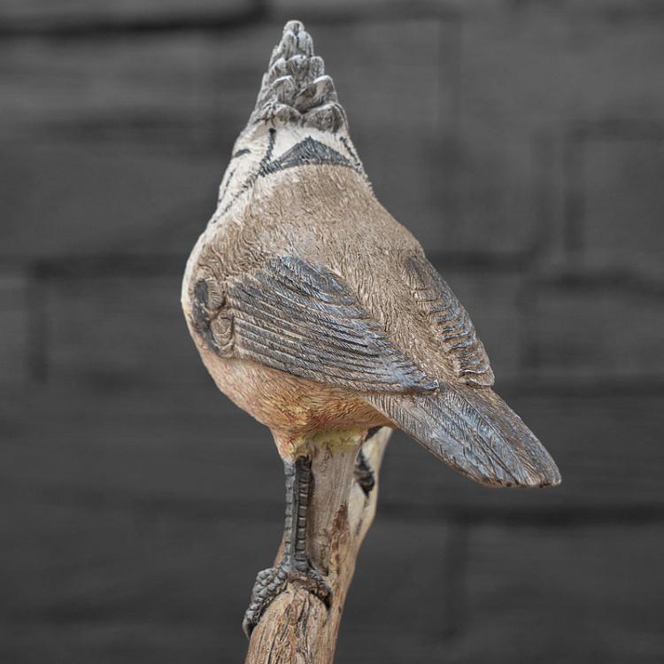 Статуэтка Хохлатая синица на ветке Crested Tit On Branch