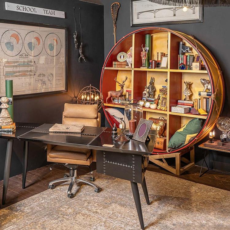 Картина-чертеж План лодки, круги Boat Blueprint Circles