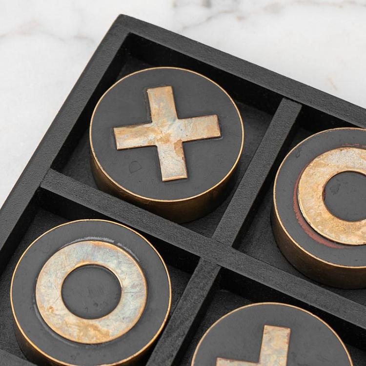Настольная игра Крестики-нолики с латунными фишками OXO Game Resin And Brass