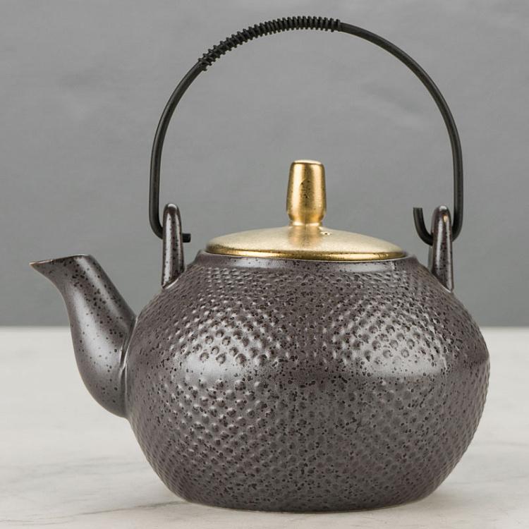 Чёрно-золотой чайник Цейлон Ceylon Teapot Black And Gold